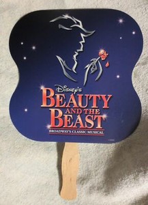 Disney Beauty & The Beast Promo Fan undated Aida era FREE US SHIPPING