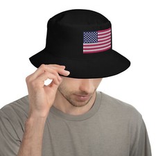 Bucket Hat with USA American Flag