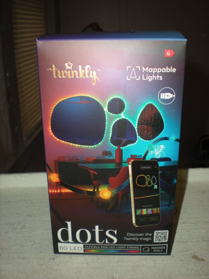 Twinkly Lumations 60 RGB LED APP CONTROLLED Mappable LIGHTS 10 ft -NEW