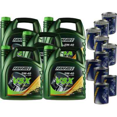 25L Motoröl FANFARO VSX 5W-40 5xMotor Doctor+Motor Flush