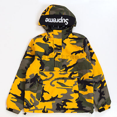 Supreme FW17 Hooded Logo Half Zip Pullover logo jacket box coat cap tee Camo | eBay