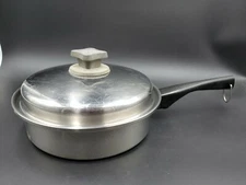 Vintage INKOR Stainless Steel Saucepan 2 quart  Heavy Duty with LID 18-8 3-Ply