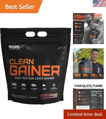 Rivalus 10 Pound Chocolate Fudge Gainer -  Dairy Protein & Complex Carbs