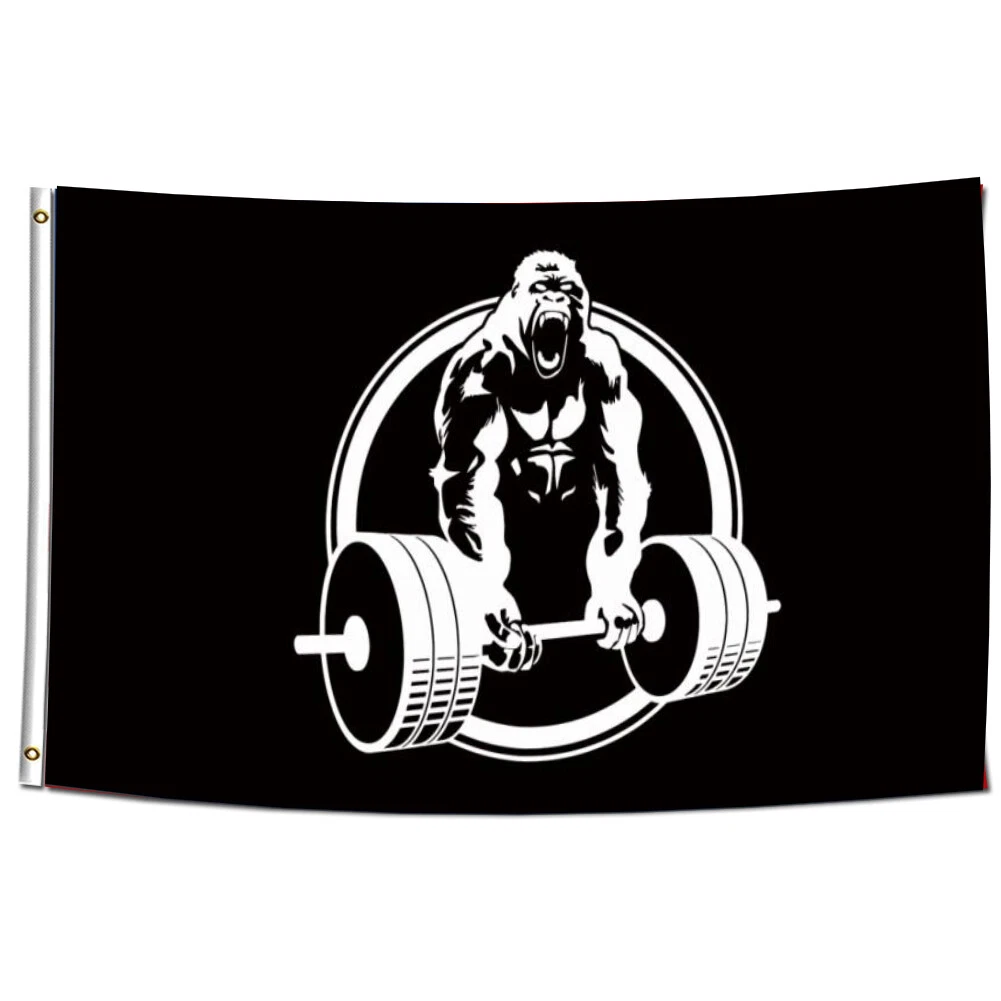 Gym Wall Decal Custom Fitness Decor Workout Art Vinyl Gorilla