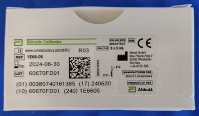 Abbott Architect Series Bilirubin Calibrator (2 @ (3 x 5mL)) 01E66-05