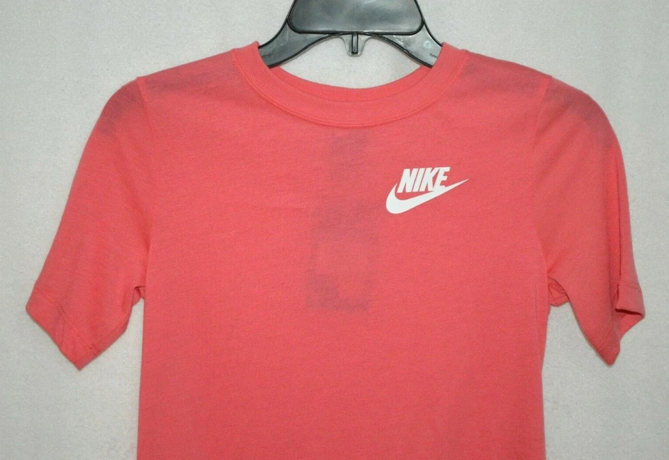 Camiseta Nike Big Girl Coral/Blanco Dividido Tail Core (AT3350-823) - Tallas S/M/L Nueva con Etiquetas Foto 2 de 4