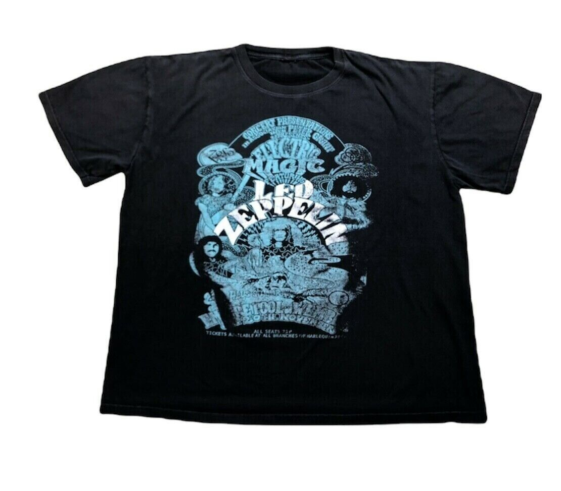 Vintage Led Zeppelin Shirt Band Tee Jersey Over Print Mens Vintage Led Zeppelin Shirt Band Tee Jersey Over Print Mens