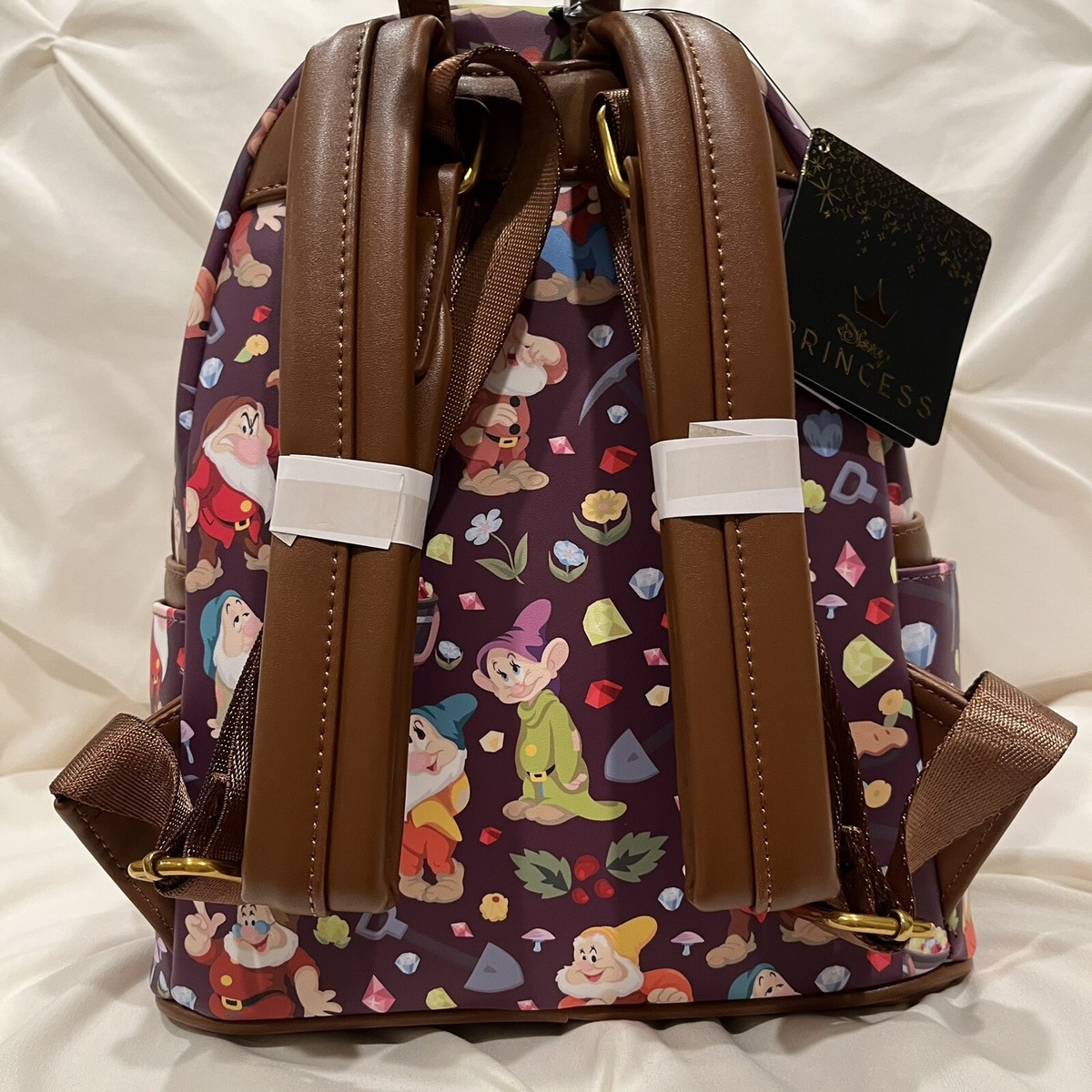Loungefly Purple Brown Snow White Seven Dwarfs Mini Backpack Loungefly Snow White And The Seven Dwarfs Doc | Mercari main image 3