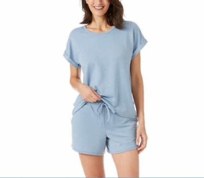 Lucky Brand Women's Pajamas Blue 3-Piece T-Shirt Tank Top