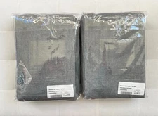 Restoration Hardware PERENNIALS SOLID TEXTURE LINEN RP 50" x 96" Set/2 Fog NWT