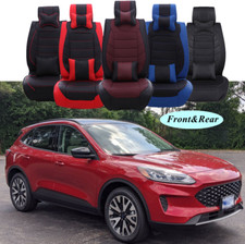 25-seater Front Rear Car Seat Covers Pu Leather Full Set For Ford Escape 07-22