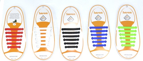 Lacci per scarpe elastici facili senza lacci 100% silicone scarpe da ginnastica adulti bambini - Foto 7 di 8