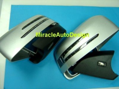 2 ARROW LED SILVER DOOR MIRROR COVERS 2012-2016 MERCEDES BENZ W166 ML & X166 GL