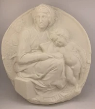 MICHELANGELO RENAISSANCE SCULPTURE THE PITTI TONDO 9.8 INCH/250 MM