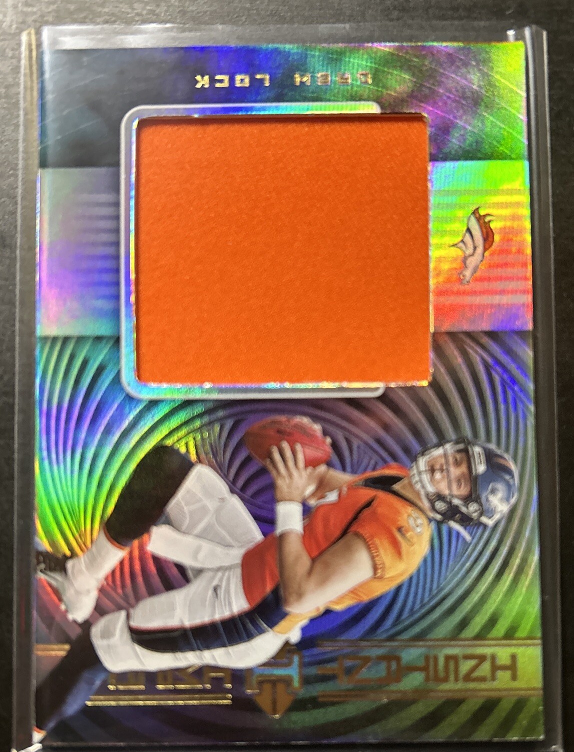 2019 Panini Illusions Instant Impact Relics Drew Lock Rookie Memorabilia Card IA-DL