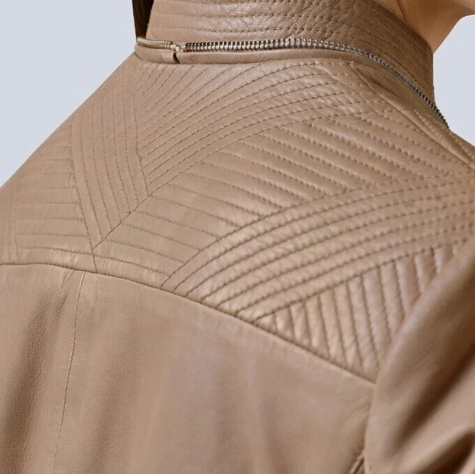 ALBA MODA Dame Lederjacke Blazer softesLammnappa beige Figurbetont Gr 40 NEU HR5 - Bild 4 von 4