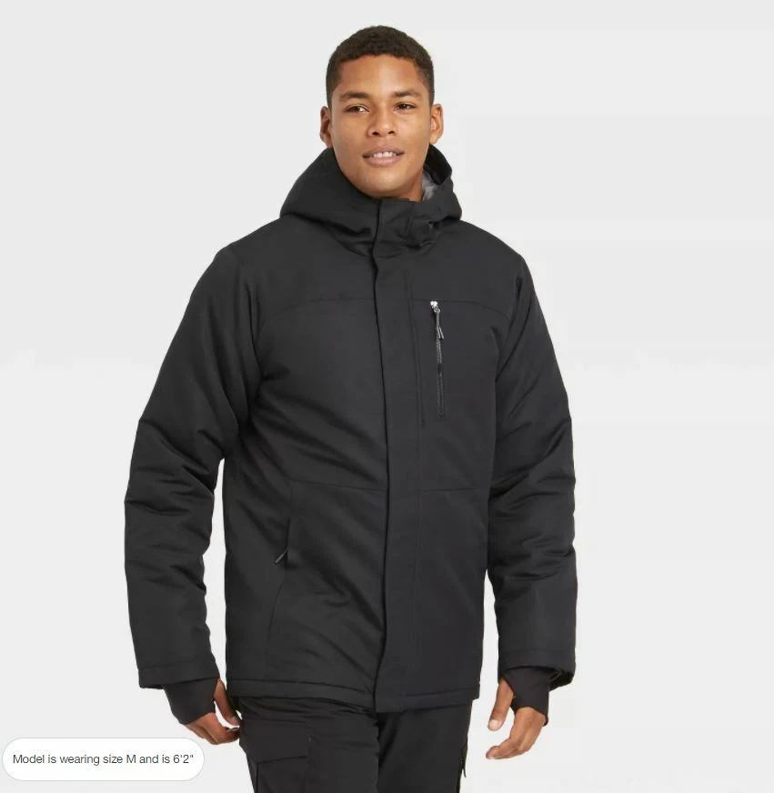 Men's Winter Softshell Jacket - All in Motion size S Black