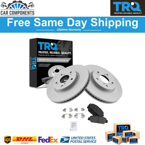 Front Ceramic Brake Pads & G-Coated Rotors Kit For 2013-2020 Honda Accord (For: More than one vehicle)