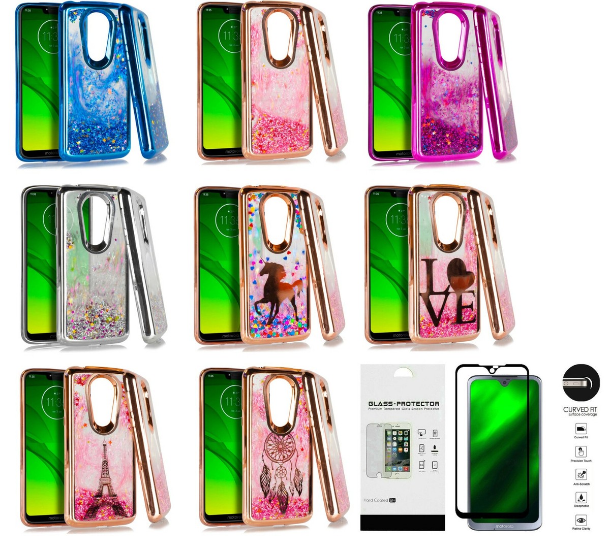 Hybrid Case Moto G7 Optimo Maxx Phone Case Walmart Tempered Glass