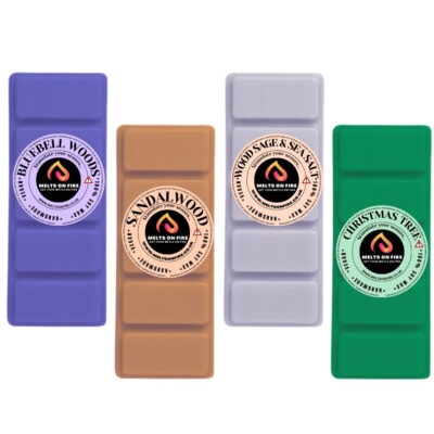 Wax Melts Snap Bars 50g Handarbeit (Bluebellwoods, Sandalwood, Woodsage, Weihnachtsbaum