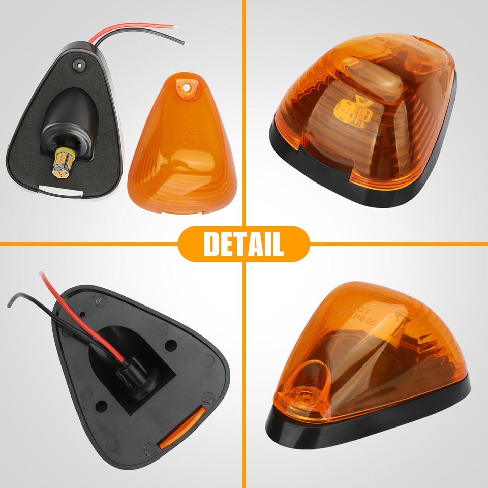 5x Smoke Cab Marker Light Lens 12V T10 168 LED Bulbs Wiring Kit For Ford Truck E