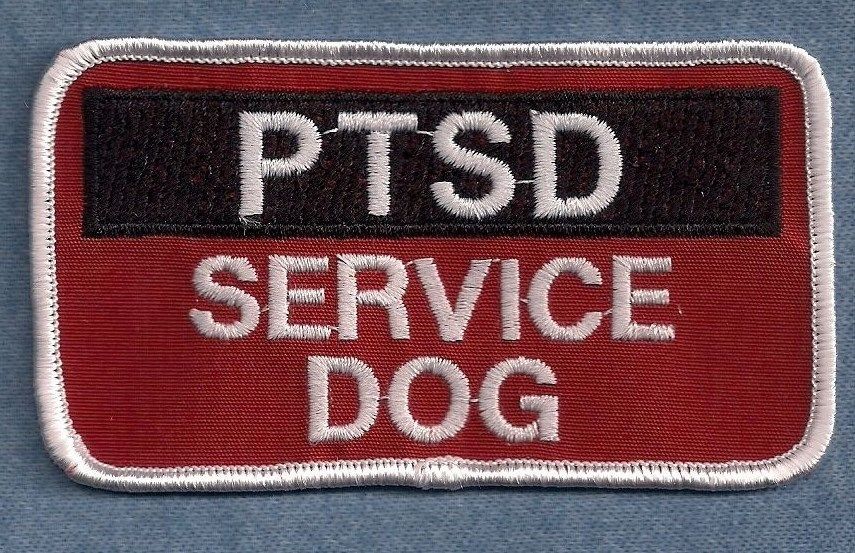 PTSD SERVICE DOG 2" X 4" service dog vest patch eBay