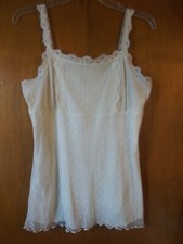 Vtg Y2K Teenie Weenie Babydoll Whimsigoth Grunge Fairy Sheer Lace Cami Top Sz L