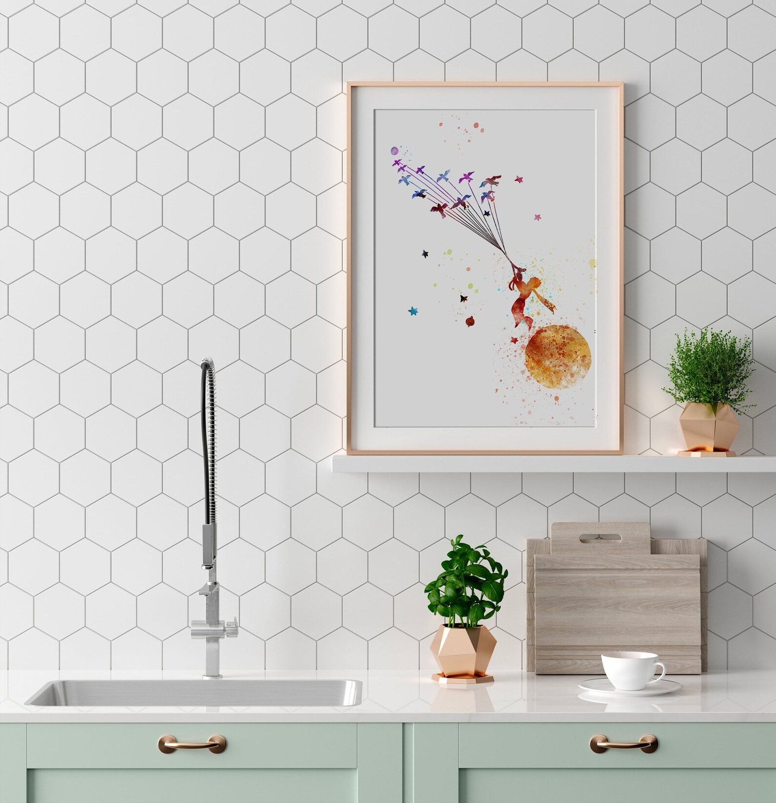 The Little Prince Art Print Watercolor Poster Le Petit Prince For Kids Art Wall