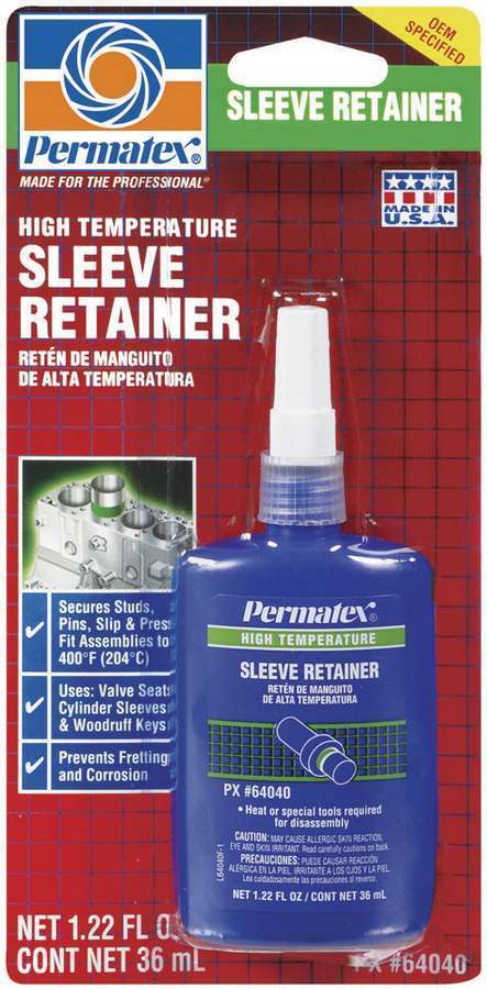 Permatex 64040 High Temperature Sleeve Retainer, 36 Ml - Picture 1 of 1