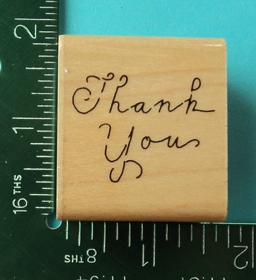 JRL Design THANK YOU Saying Rubber Stamp