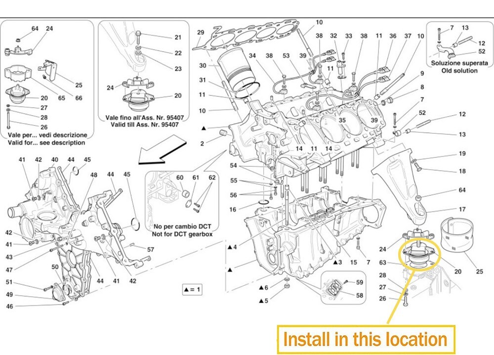 For Ferrari Maserati engine mounting OEM:250728 269817 226572 | eBay