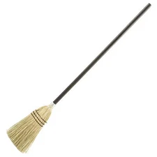 Lobby 38" Handle Corn-Fill Broom, Brown