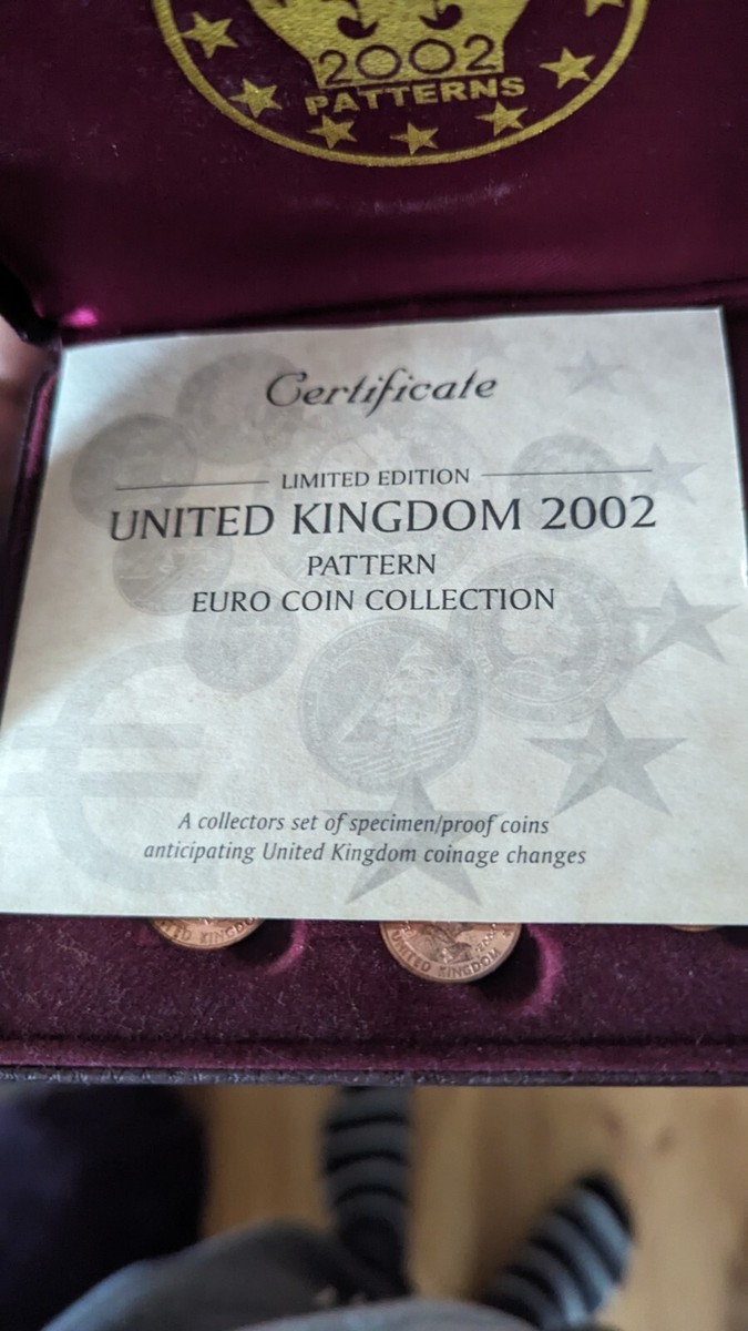 UK GB 2002 EURO PATTERN COIn COLLECTION BOX & COA | eBay UK
