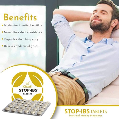 Charak STOP-IBS 2x30 Tablets | Herbal Ayurvedic Bowel Wellness - 60tabs - Picture 5 of 6