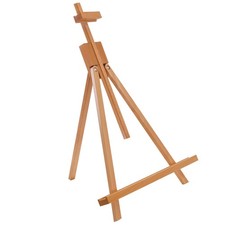 31" Tabletop Folding A-Frame Artist Studio Easel, Beechwood Tripod Display Stand