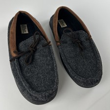 Dluxe Dearfoams Slippers Mens 9-10 Jacoby Moccasin Blue/Brown Pre-Owned Slip Ons