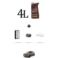 Hoffcar Wartungsset 3 Filter Und 4L ÖL FüR Hyundai I20 II 1.0 T-Gdi 74KW
