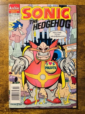 SONIC THE HEDGEHOG 15 SCARCE NEWSSTAND VARIANT ARCHIE COMICS 1994
