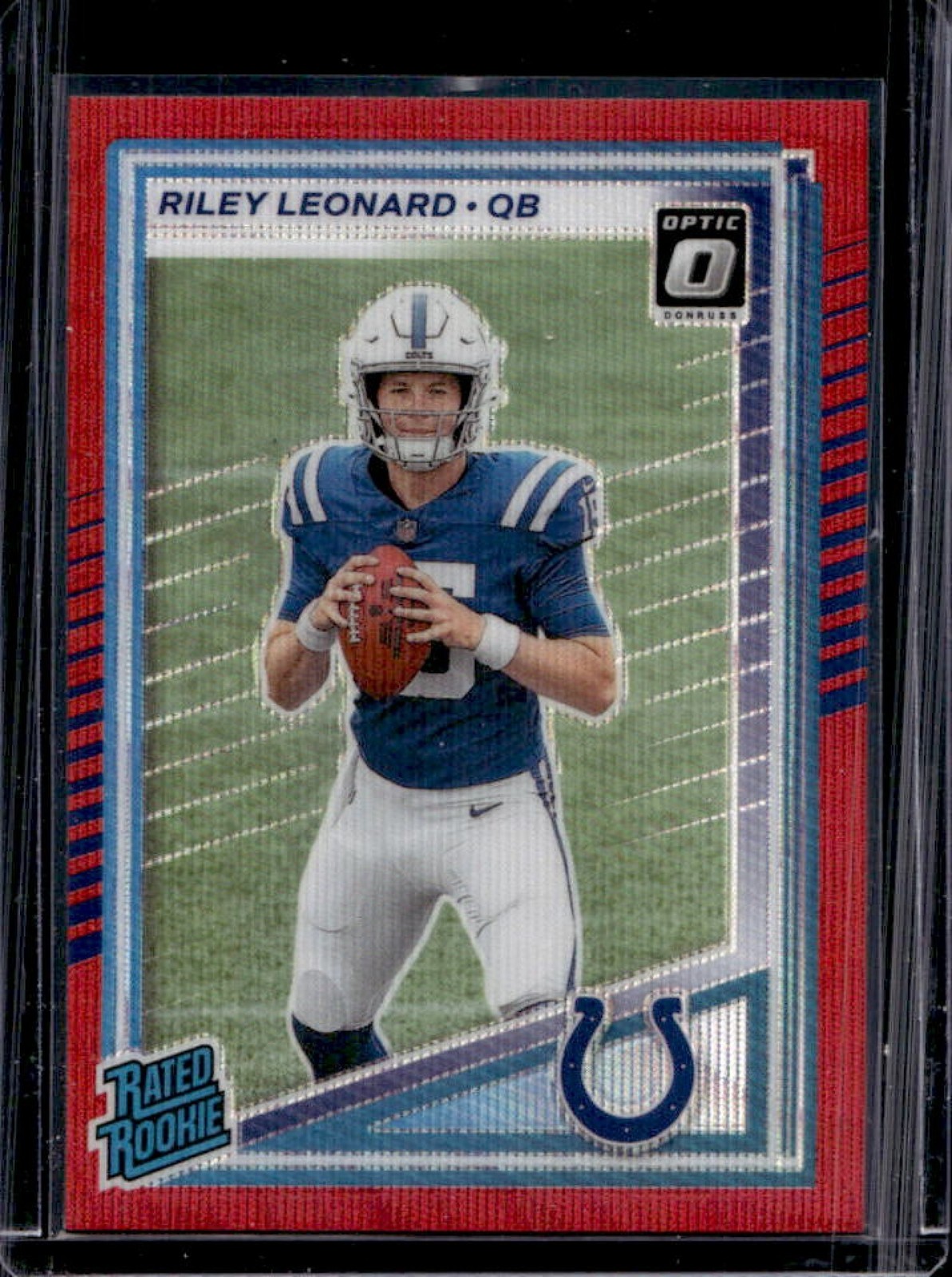 2025 Donruss Riley Leonard Optic Rated Rookie Preview Red Wave RC #341 Colts