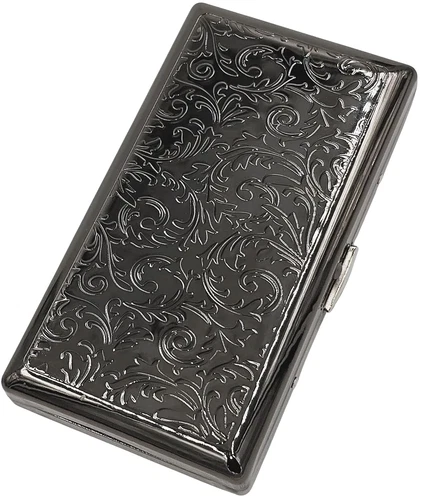 Retro Cigarette Case Victorian Style Metal Holder for Regular, King,100'S, 120'S - product listing photo