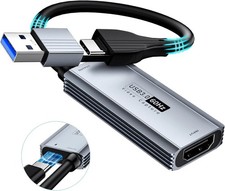 USB 3.0 Video Capture Card with 100W PD - HDMI to USB/USB-C Card...