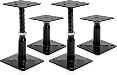 4 Pack Adjustable Support Jacks for Floor, Heavy Duty Screw Jacks House Jack Sta
