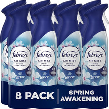 Febreze Air Freshener, Room & Bathroom Spray, Spring Awakening, 185Ml X 8 Packs