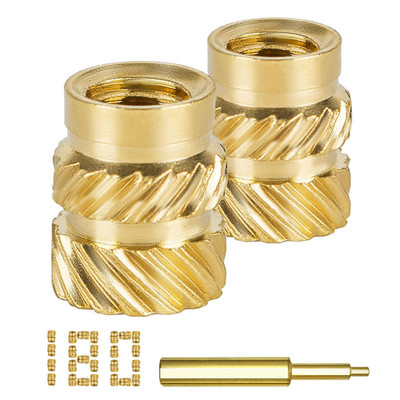 180Pcs Threaded Inserts Heat Set Inserts Kit M2.5X4X3.5 Brass Insert Nut with So