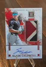 Slade Caldwell 2025 Panini Impeccable Elegance Patch Autograph Diamondbacks