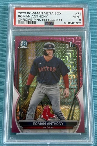 2023 BOWMAN MB CHROME PINK REFRACTOR #71 ROMAN ANTHONY 131/199 PSA 9