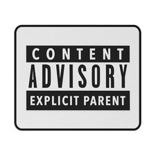 Content Advisory Non-Slip Gaming Mouse Pad, Gamer Gift, Desk Accessory, ... 