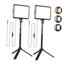 LED Photography Lighting Kit, 2-Pack 8  Portable Video Light with Adjustable