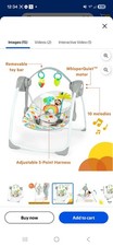 Bright Starts Infant Swing Multicolor WhisperQuiet Motor 10 Melodies Toy Bar