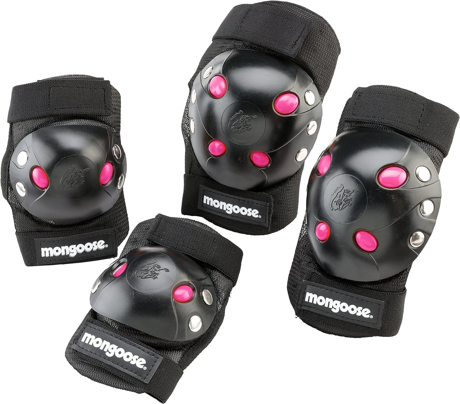 BMX Bike Knee and Elbow Pad Set, Multi-Sport Protective Gear for Boys and Gir...